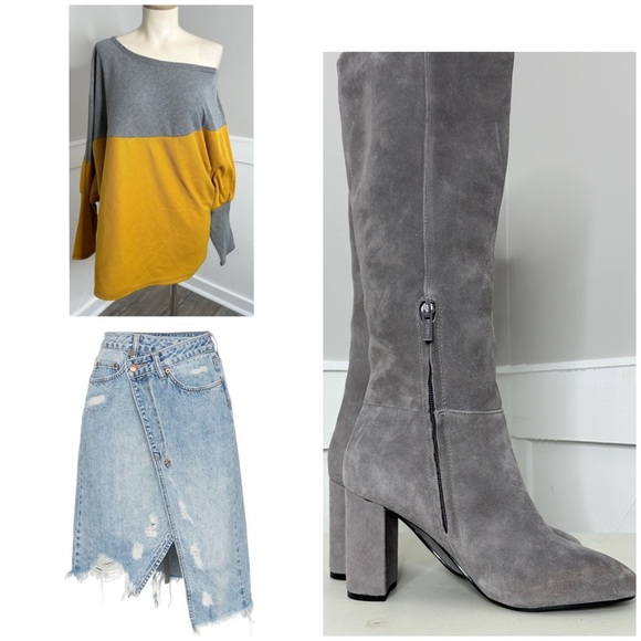 CALVIN KLEIN  LEATHER BOOTS - Picture 3 of 6